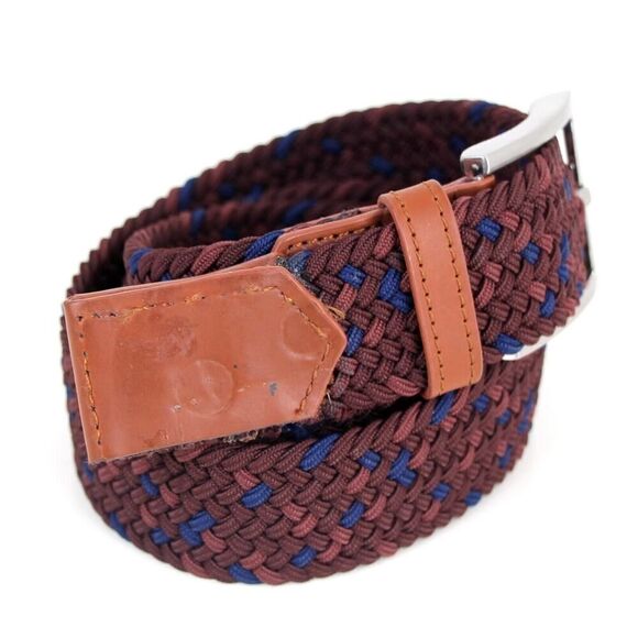 Gentlemen's Hardware BROWN LEATHER MULTICOLOR ELASTIC CORD MEN'S BELT 30-40 (B54 - Picture 5 of 14